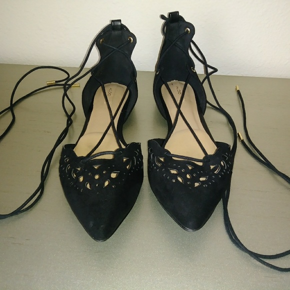 aldo lace up flats